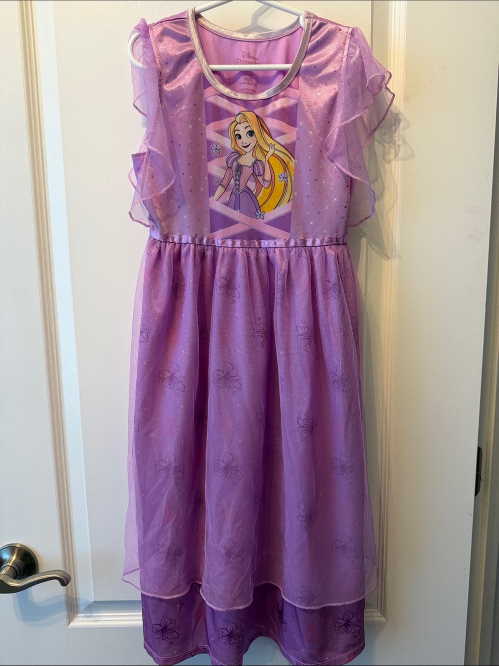 Girls' Purple Rapunzel Print dress